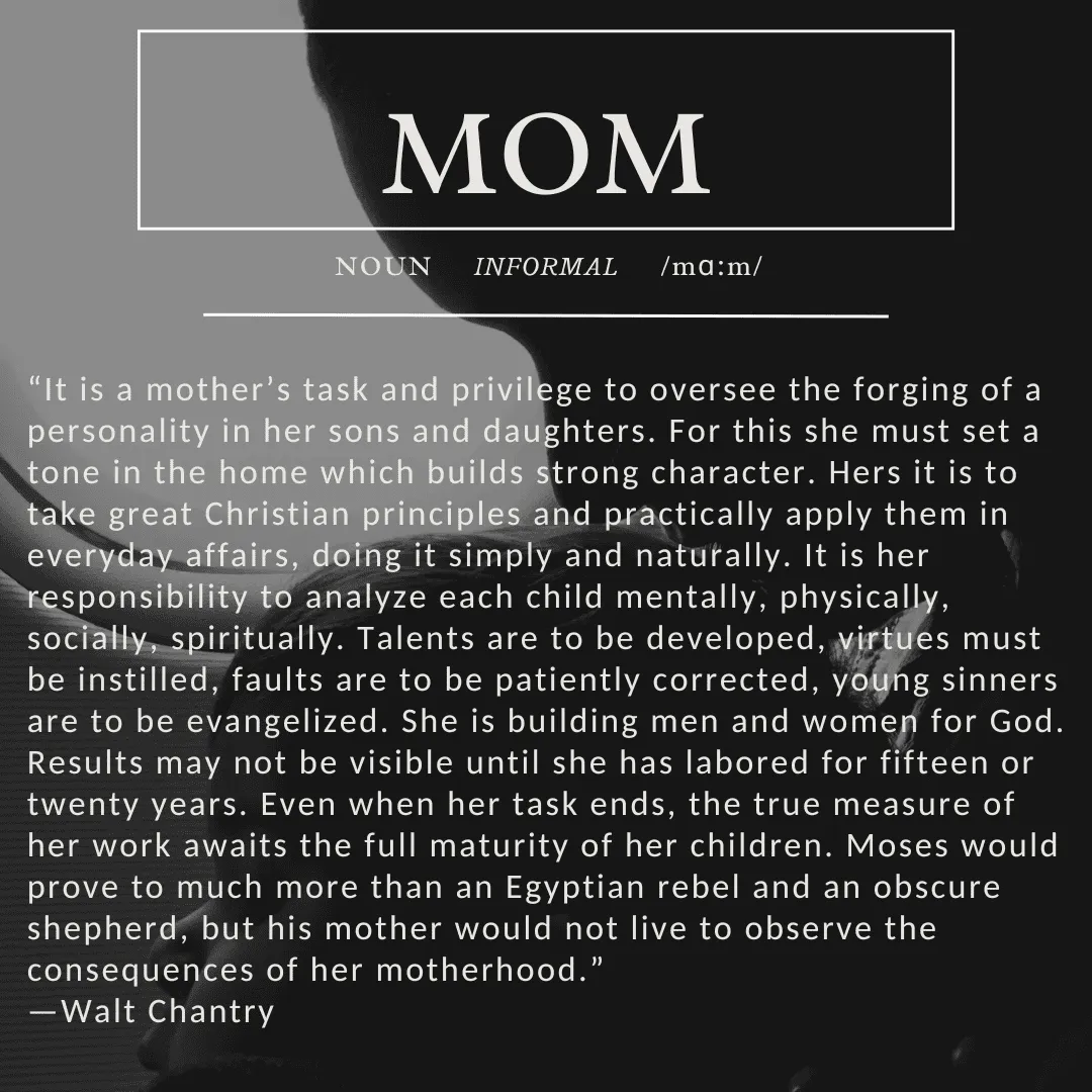 Mothers Day quote by Chantry 051224