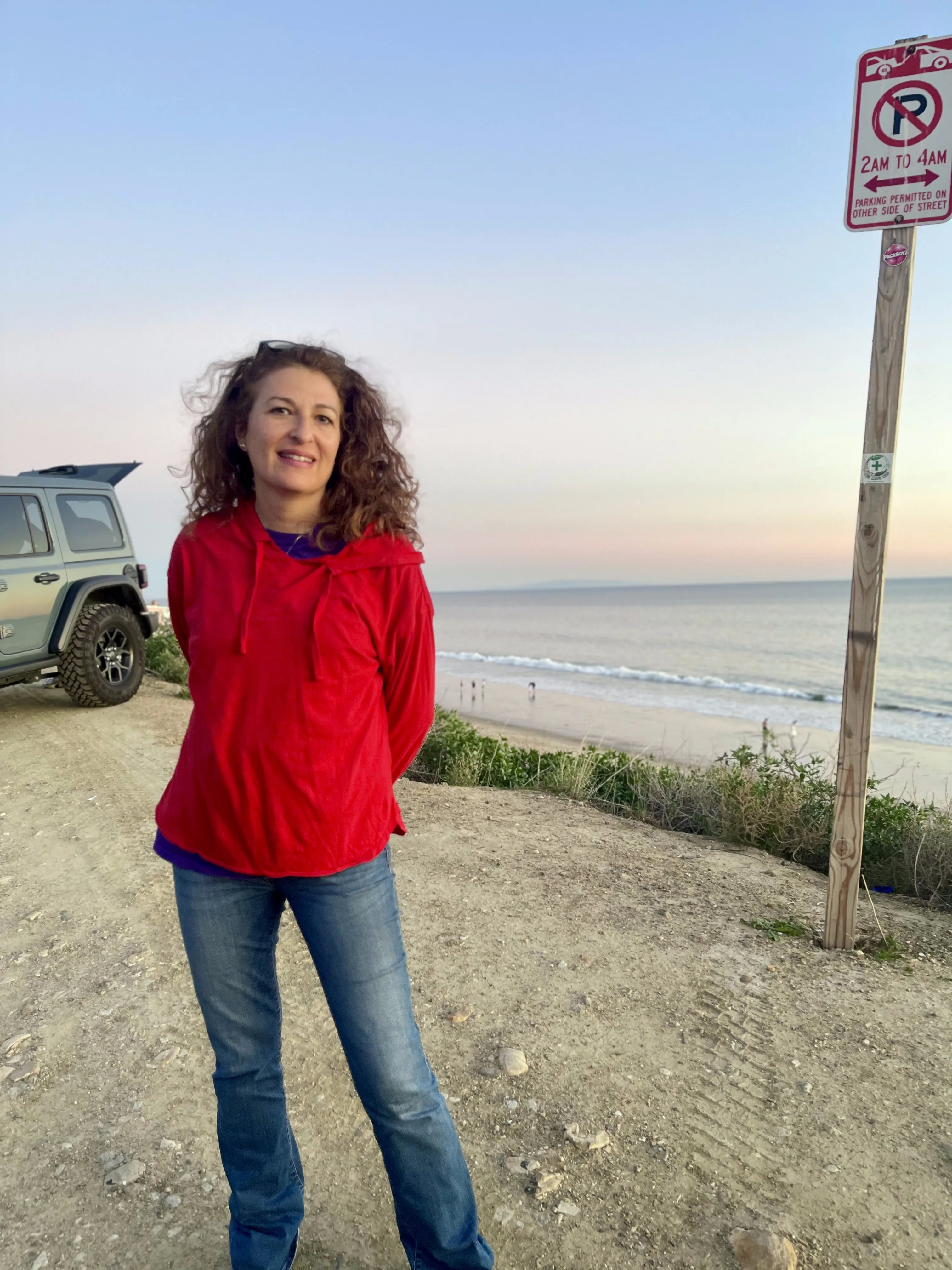 Kristina Cowan at the beach